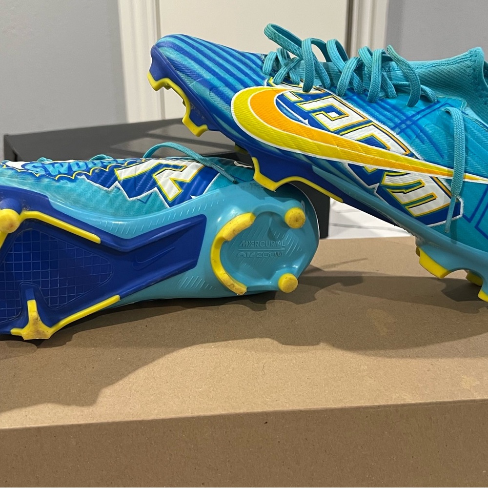 Nike Blue and Yellow Sneakers Modern Design